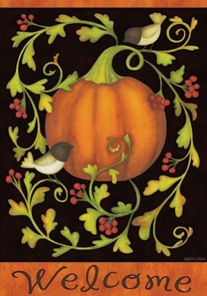 1962PVFG - Pumpkins and Vines Garden Flag 