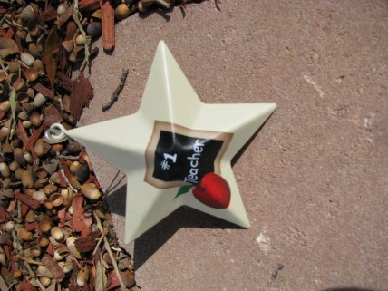 Metal Teacher Christmas Ornament OR205 - #1 Teacher 