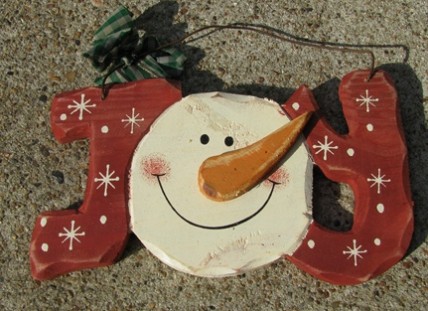 19805J - Joy Snowman Wood Sign 19805J - Joy Snowman Wood Sign