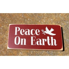 POE2069 Peace on Earth Wood Primitive Block 