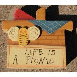 2110LP- Life is a Picnic wood block