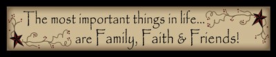 227TMI - The most Important things in life...are Faith Family Friends Wood Block