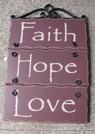 2392FHL-Faith Hope Love Wood Sign 2392FHL-Faith Hope Love Wood Sign