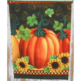 2408 Pumpkin Sunflower Garden Flag 