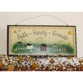 2481 - Faith Family Friends Wood Sign 