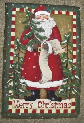 2502SF - Santa Merry Christmas Garden Flag 