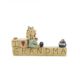 26862-I love Grandma resin block 