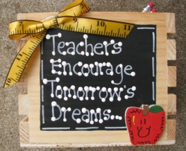 Teacher Gift  2701 - Teachers Encourage Tommorrow's Dreams Teacher Supply Box