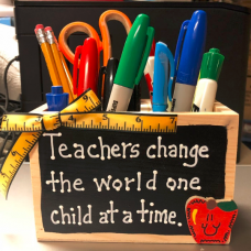 Teacher Gifts  2708D Teacher Change Supply Wood Box