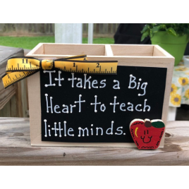 Teacher Gift  2722DCIt takes a Big Heart to teach little minds  Supply Box