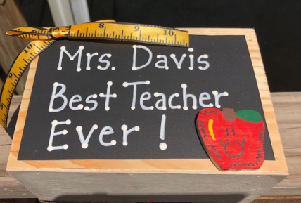 Teacher Gifts  2728DC  (Teacher's Name)  Best Teacher Ever! Supply Wood Box