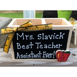Teacher Gifts  2756ER  (Teachers Asst. Name) Best Teacher Assistant Ever! Supply Wood Box