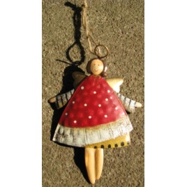 2758R - Red Angel metal Ornament 2758R - Red Angel metal Ornament