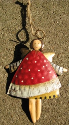 2758R - Red Angel metal Ornament 2758R - Red Angel metal Ornament