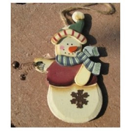 Wood Snowman Ornament 2813RV - Snowman Red Vest Snowman Wood Snowman Ornament 2813RV - Snowman Red Vest Snowman