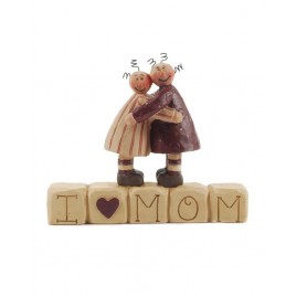 29644M - I Love Mom resin Block 