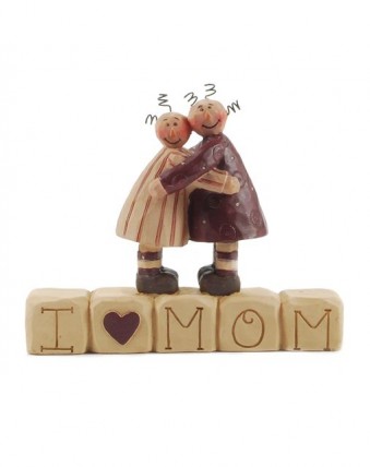 29644M - I Love Mom resin Block 