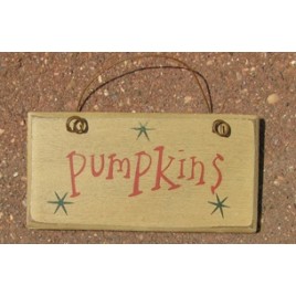 Primitive Wood Fall Sign  3001P-Pumpkins