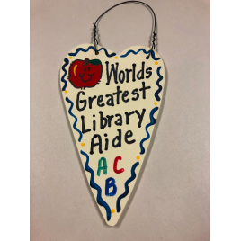 Library Aide 3038  Teacher Gifts Worlds Greatest  Library Aide