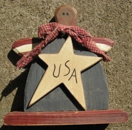 Patriotic Decor 30568 - USA Patriotic Angel Wood 