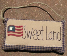 31030SL - Patriotic Sweet Land Cloth Mini Pillow