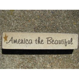 Patriotic wood block 31397ATB-America The Beautiful 