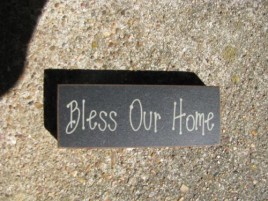 31417BOH  Bless Our Home wood block 