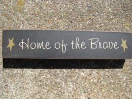 31421HOTB Home of the Brave wood Block