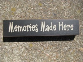 31422MMH- Memories Made Here wood block