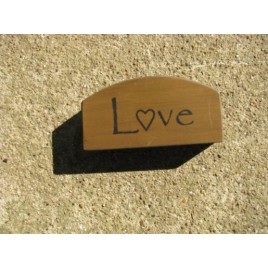 31469MG - Mini Love Arched wood Block Mustard Gold 31469MG - Mini Love Arched wood Block Mustard Gold