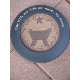Primitive Wood Plate 31488B-One Birth One Child, One Season,One Reason Primitive Wood Plate 31488B-One Birth One Child, One Season,One Reason