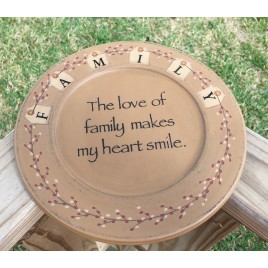 Primitive Wood Plate 31493Y - Family Tag Plate
