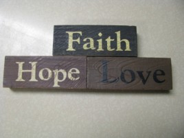 31541FHL-Faith Hope Love wood block set of 3