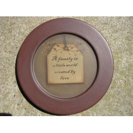 31571A - A Family is a little world created by love wood plate 
