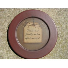 31571L - The Love of Family makes life beautiful wood plate 