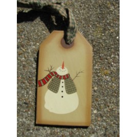 31617s Snowman Wood Gift Tag 31617s Snowman Wood Gift Tag