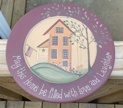 May this Home be filled with love and laughter Wood Plate 
