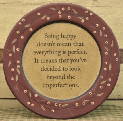 Being  Happy Wood Plate 