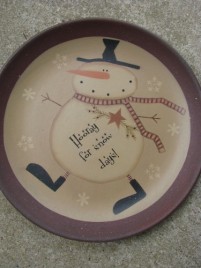 31824H - Hooray for Snow Days! wood plate 