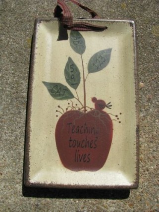 Teacher Gifts 32093T - Teaching Touches Lives wood plate