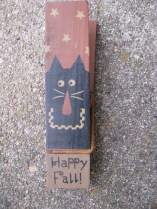 32114H - Happy Fall Wood Clip  32114H - Happy Fall Wood Clip