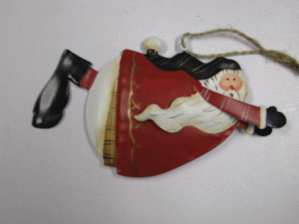  32142 - Santa Metal Ornament 