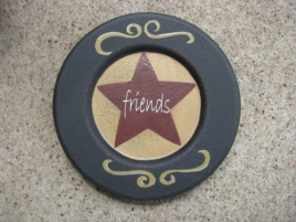 Primitive Wood Star Plate 32156S - Friends 