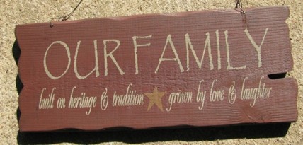 32301FR - Our Family built on heritage and tradition, grown by love and laughter wood sign 32301FR - Our Family built on heritage and tradition, grown by love and laughter wood sign