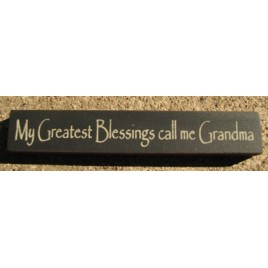32314BB - My Greatest Blessings call me Grandma wood block