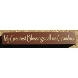 32314BM - My Greatest Blessings call me Grandma wood block