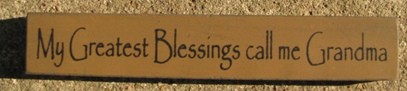 32314BG - My Greatest Blessings call me Grandma wood block 32314BG - My Greatest Blessings call me Grandma wood block