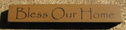 32320BG-Bless Our Home MINI wood block 32320BG-Bless Our Home MINI wood block