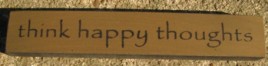 32321TG - Think Happy Thoughts mini wood block 