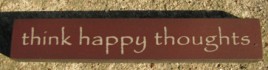 32321TM - Think Happy Thoughts mini wood block 